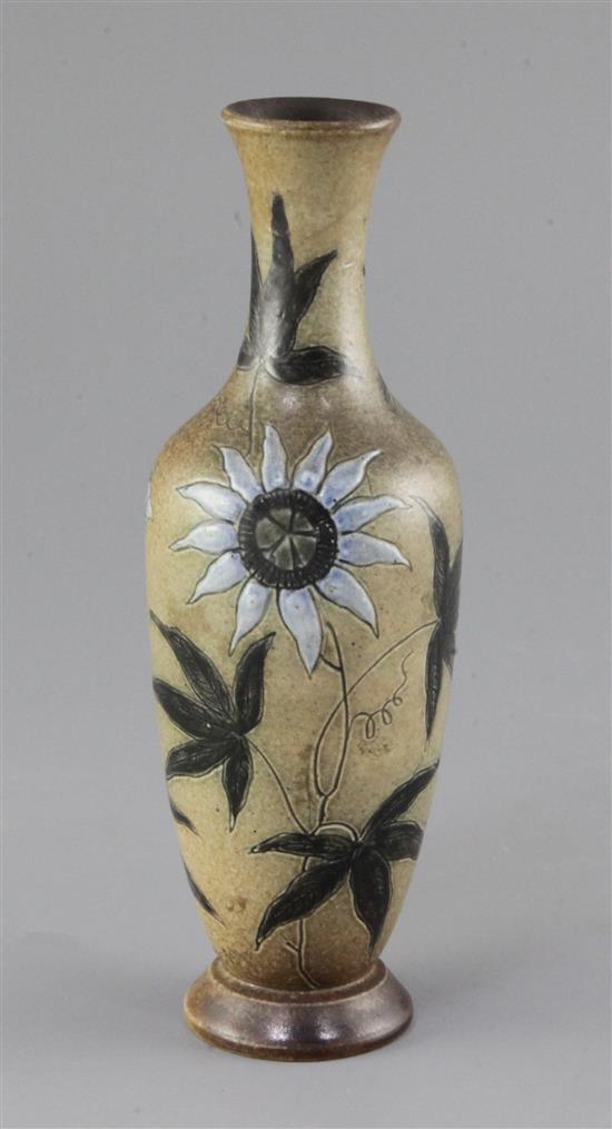 A small Martin Brothers stoneware baluster vase, c.1882,